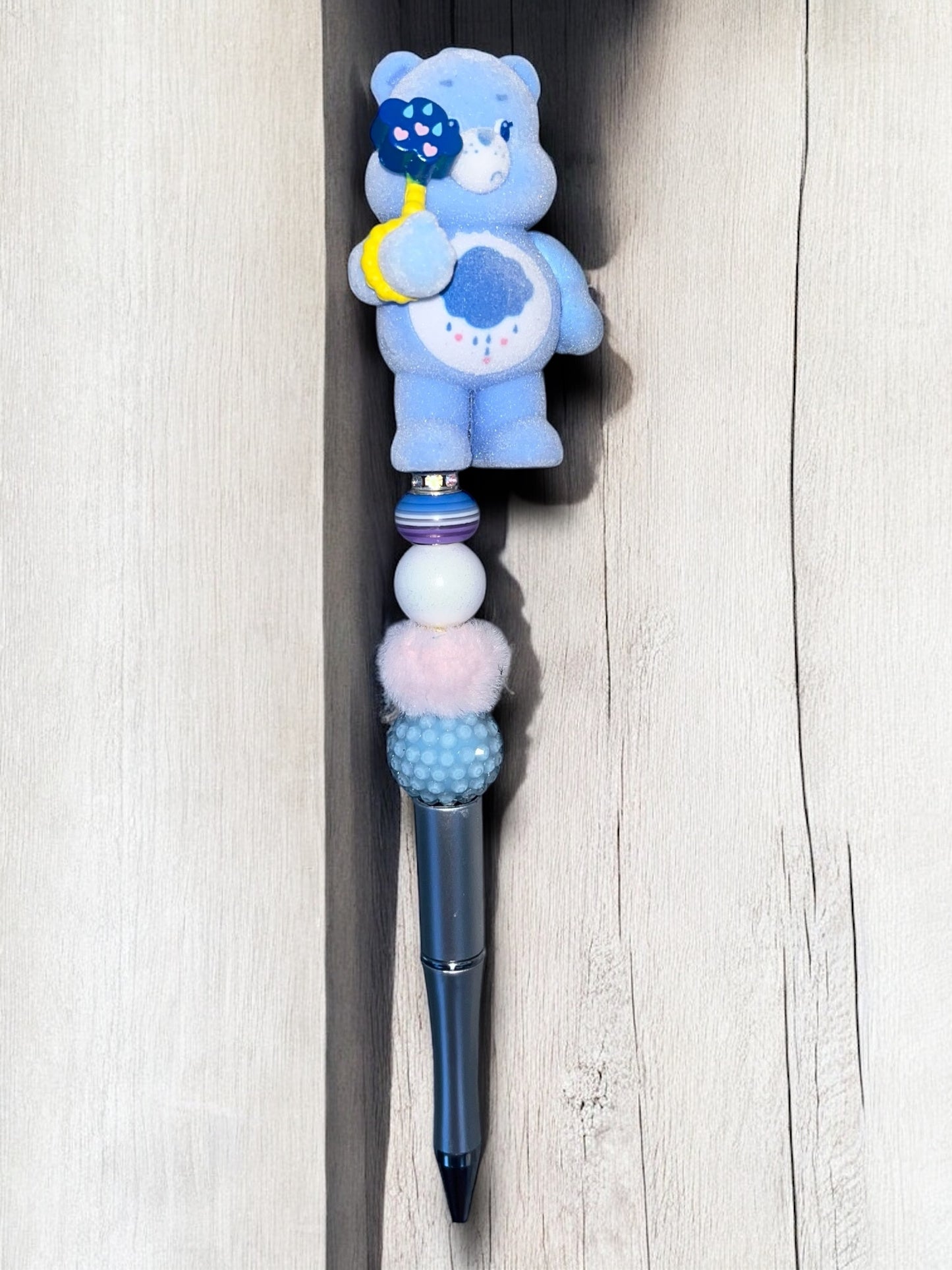 Raincloud Bear-Big Character Beaded Pen