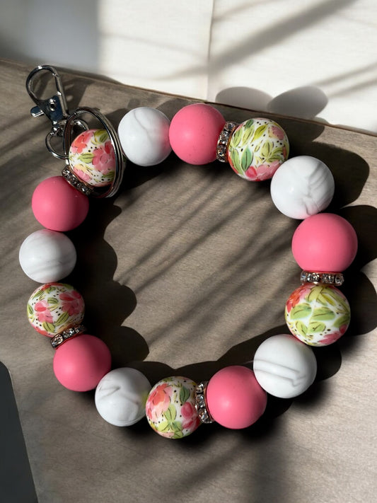 Cutesy Floral-Wristlet Keychain