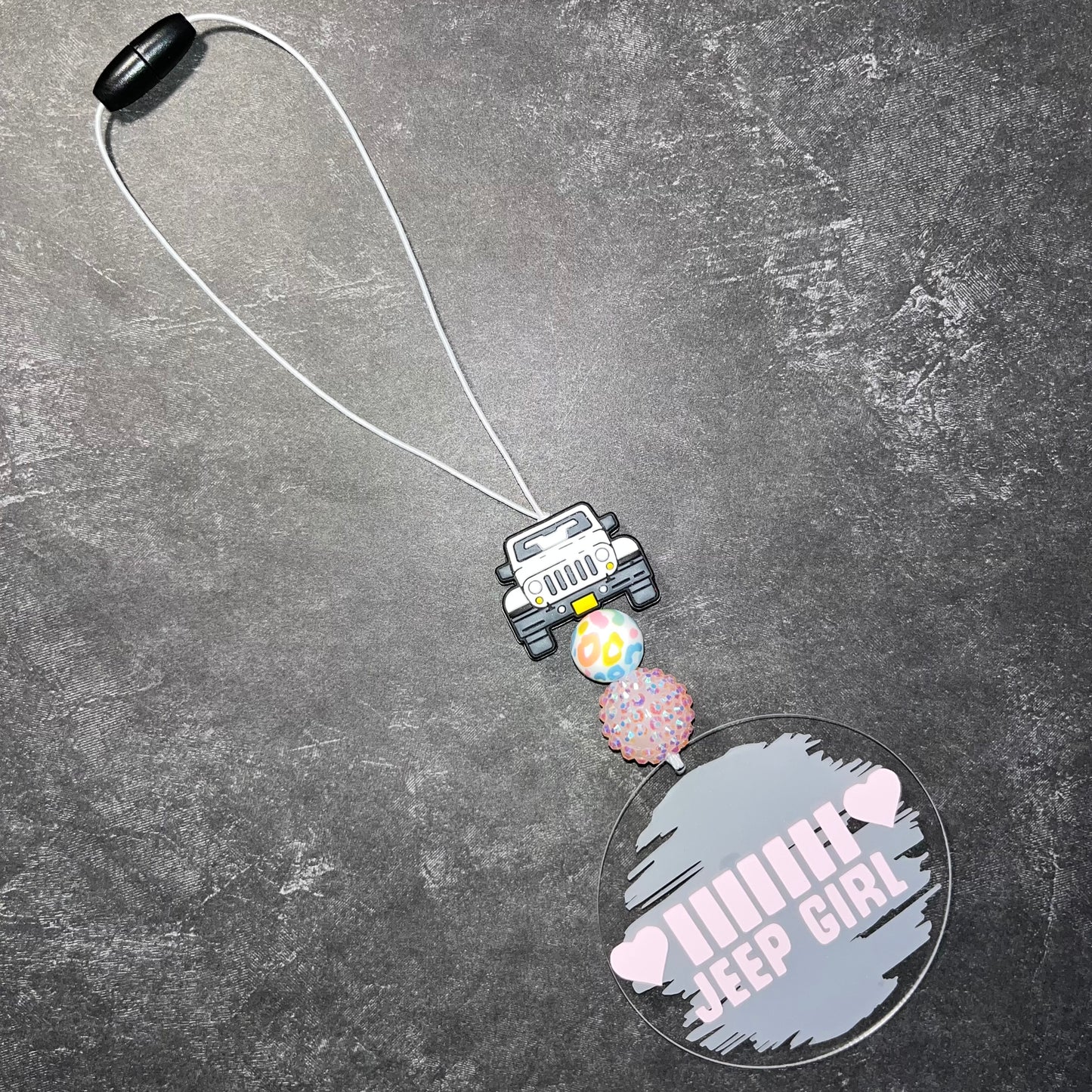 Jeep Girl-Rearview Mirror Car Charm