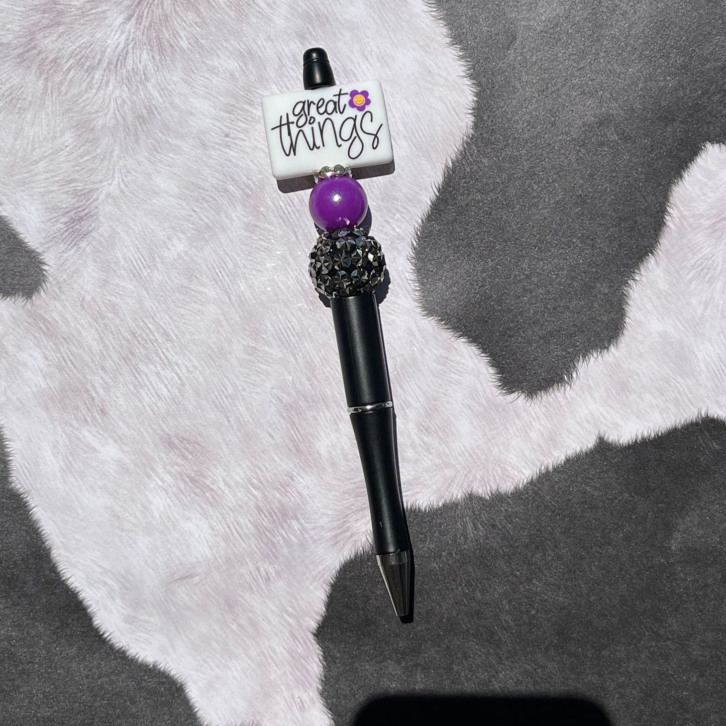 Great things never came from comfort zones-Beaded Pen