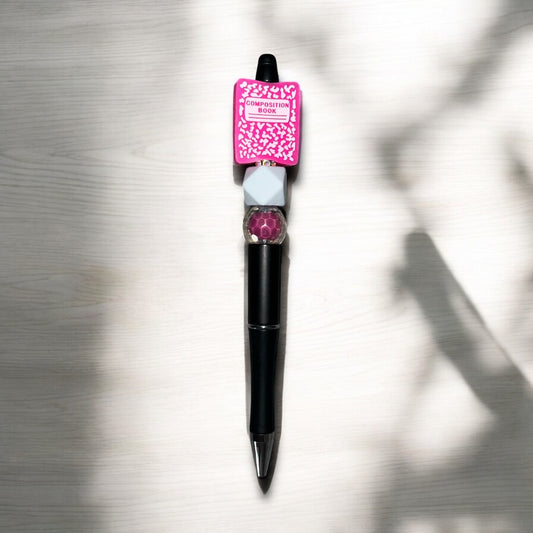 Composition Book- Beaded Pen