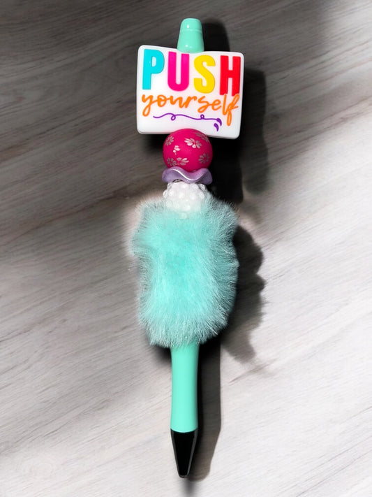 Push yourself to be great-Beaded Pen