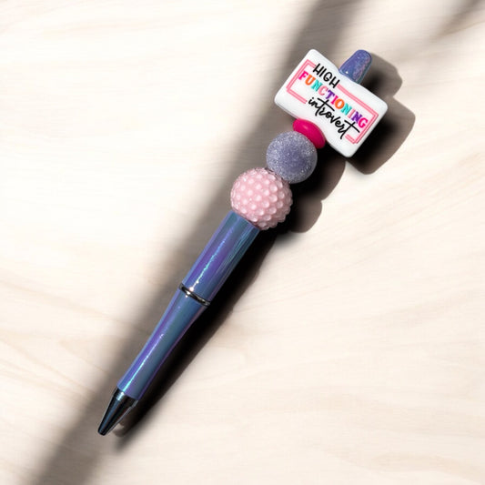 High functioning introvert-Beaded Pen