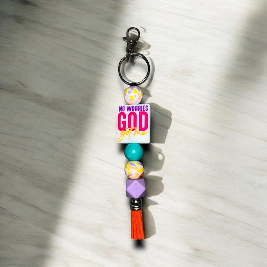 No Worries God Got Me- Keychain Clip On Accessory
