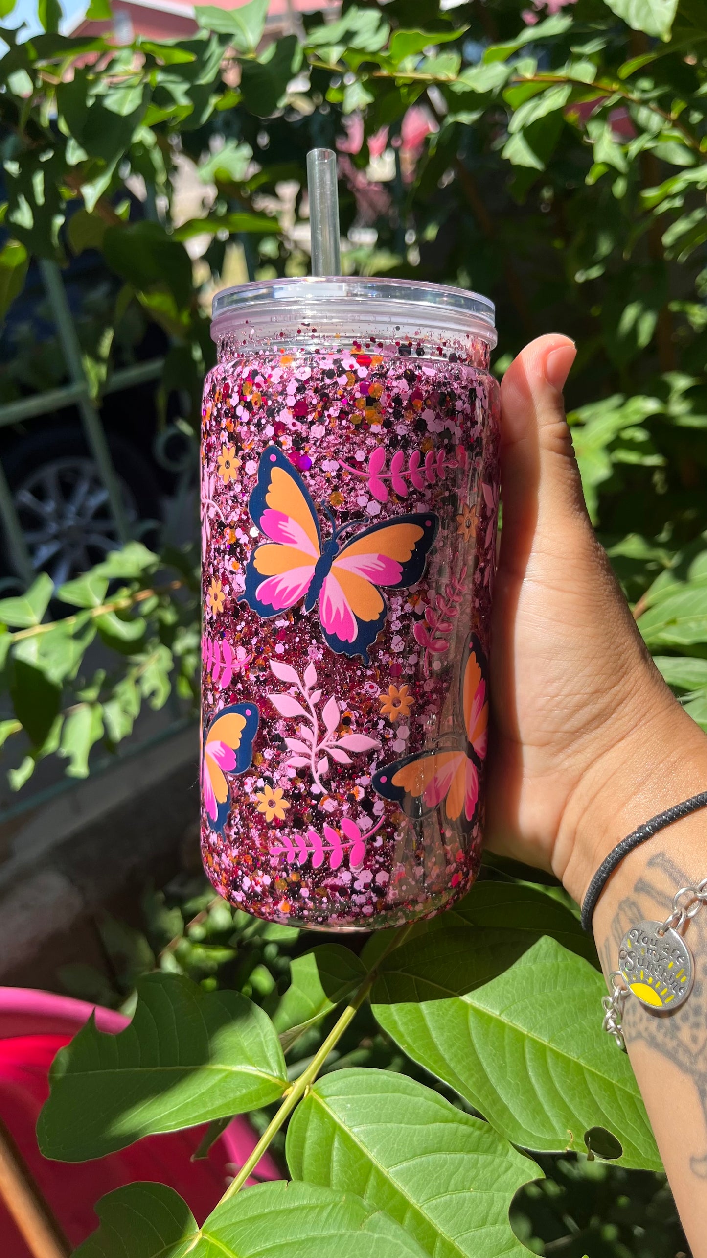 Butterflies fly-Snowglobe Tumbler