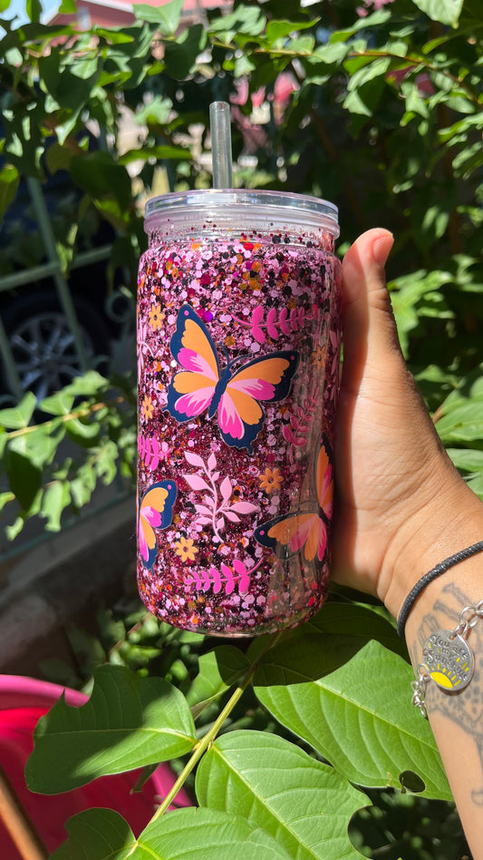Butterflies fly-Snowglobe Tumbler