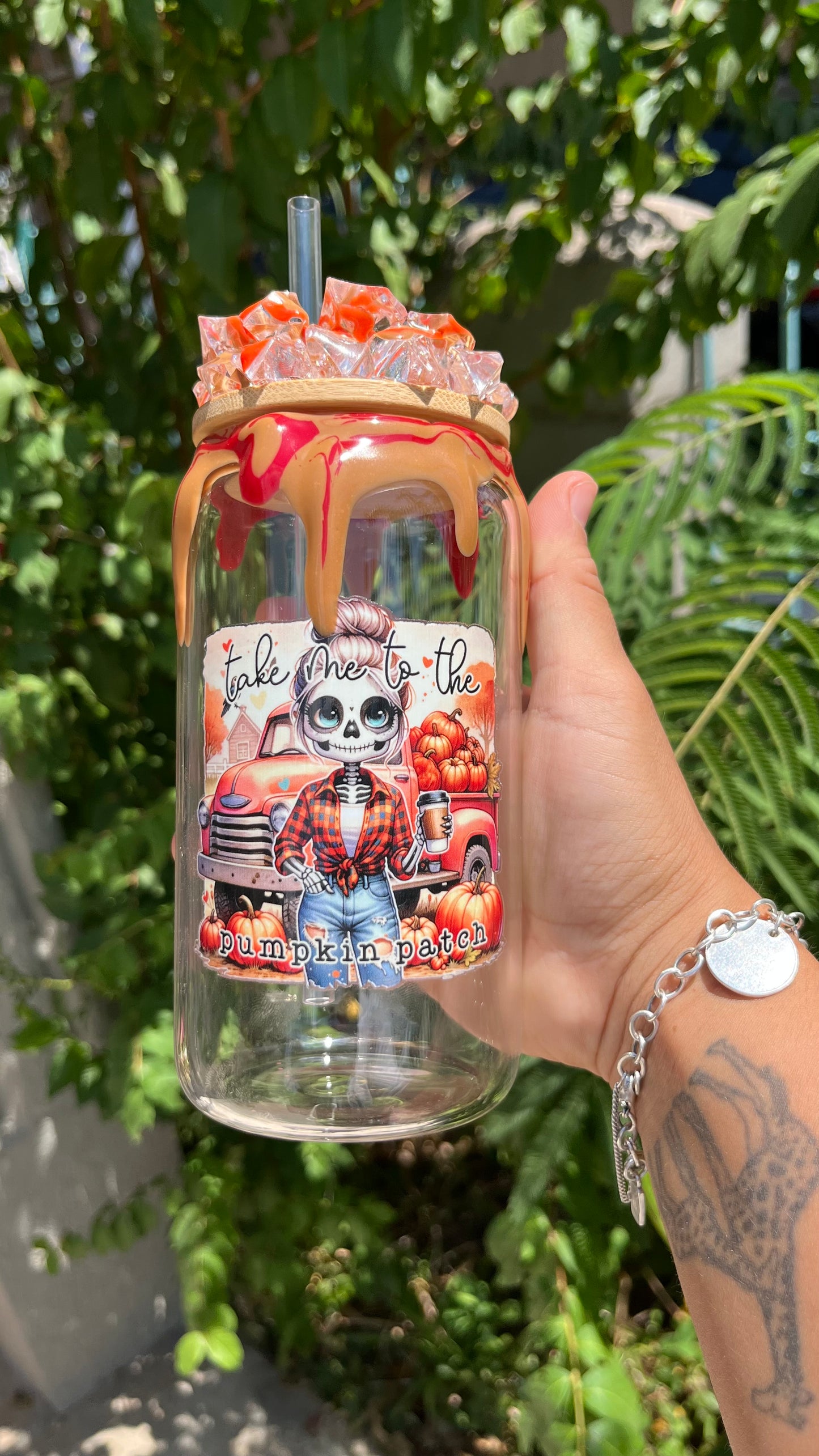 Take me to the pumpkin patch-clear tumbler
