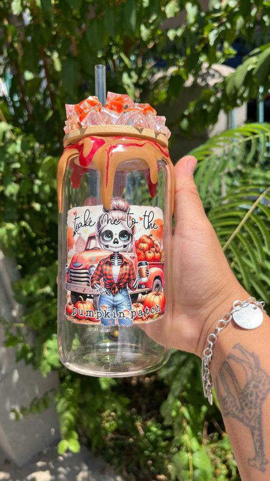 Take me to the pumpkin patch-clear tumbler