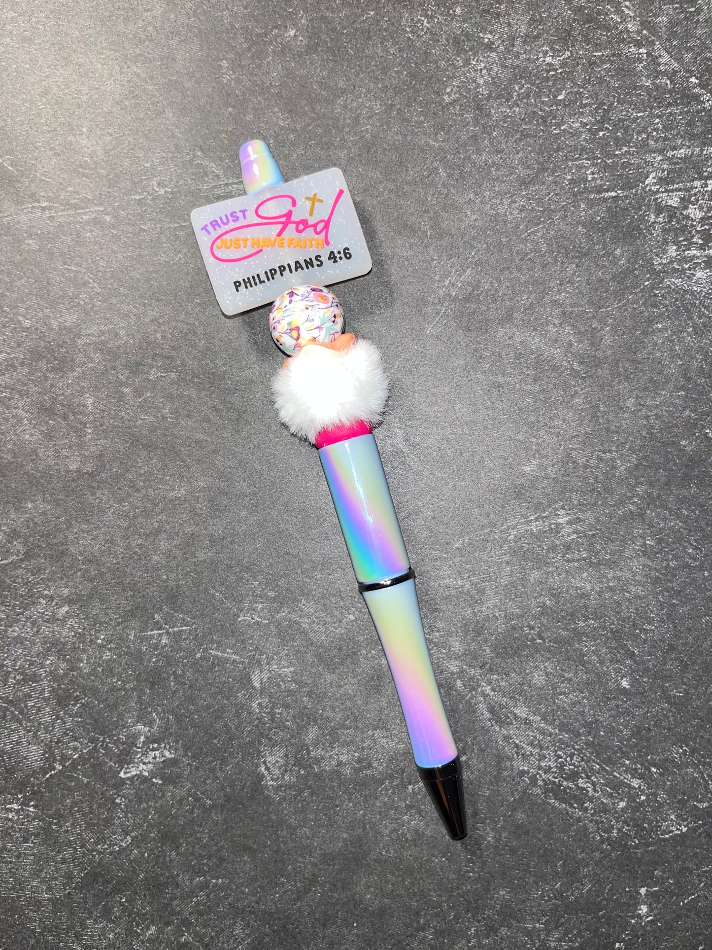 Pray More Worry Less-Beaded Pen