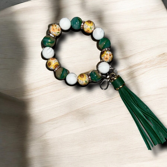 Floral- Wristlet Keychain