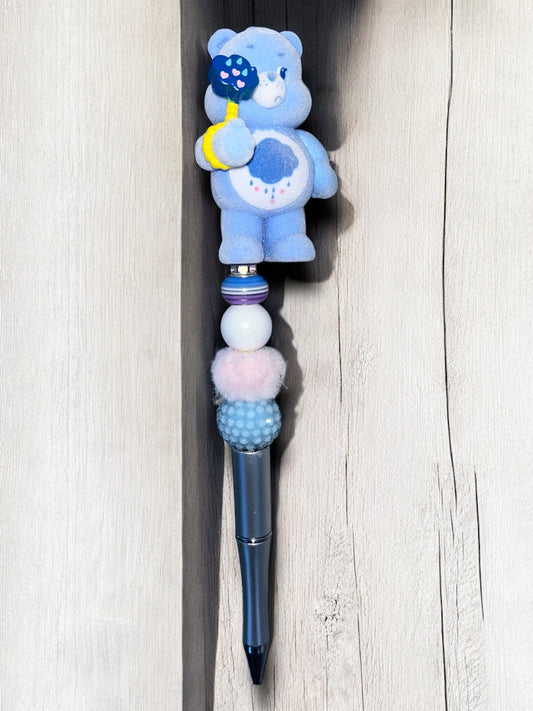Raincloud Bear-Big Character Beaded Pen